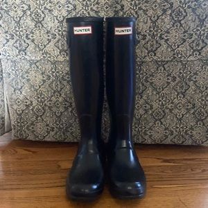 Hunter original gloss tall rain boots size 9